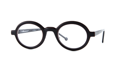 LA Eyeworks Pocket Eyeglasses, 101544 Black W/brown Velvet Chassis