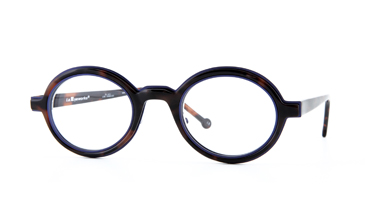 LA Eyeworks Pocket Eyeglasses, 162561 Dog Turtle W/bright Blue Chassis