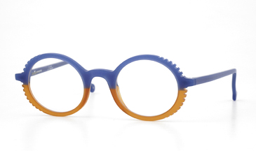 LA Eyeworks Roto Eyeglasses, 242 Blue Ginger Split