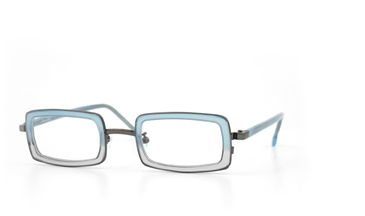 LA Eyeworks Surenot Eyeglasses, 989 Blue Ice Split