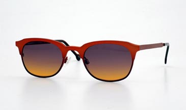 LA Eyeworks Mert Sunglasses, 853 Orange To Purple / Grey Orange Gradient