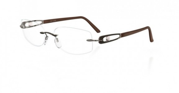 Silhouette Gem Stone 6790 Eyeglasses, 6052 brown