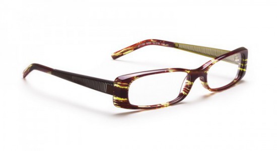 J.F. Rey JF1188 Eyeglasses, YELLOW FIBERS / BROWN & ANISE METAL (5093)