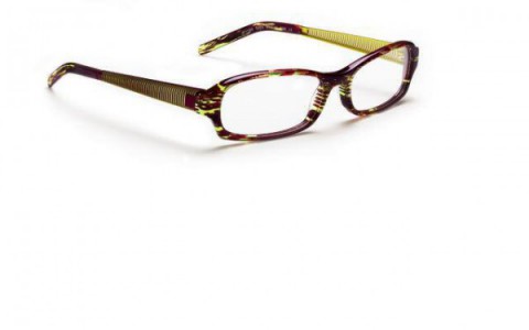 J.F. Rey JF1189 Eyeglasses, YELLOW FIBERS / DARK RED & YELLOW METAL (5095)