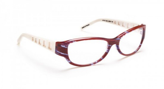 J.F. Rey JF1178 Eyeglasses, Red and purple fibers / Ivory (7212)