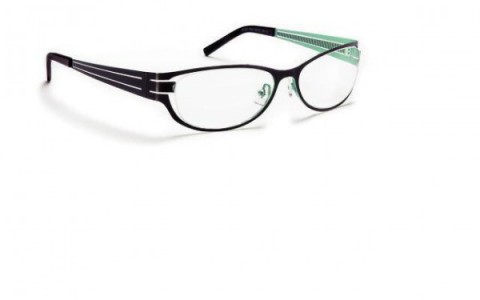 J.F. Rey JF2356 Eyeglasses, GLOSSY BLACK / SATIN BLUE (0020)