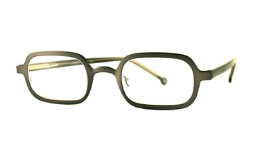 LA Eyeworks Fava Eyeglasses, 497 Smoke Velvet W/khaki Ding Temples