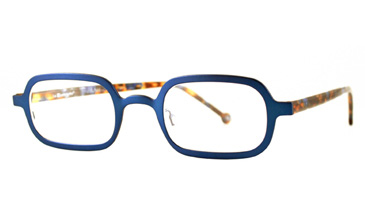 LA Eyeworks Fava Eyeglasses, 561 Brighter Blue W/blue Temples