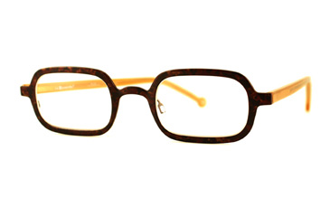 LA Eyeworks Fava Eyeglasses, 827 New Tortoise On Light Brown W/butterscotch Temples