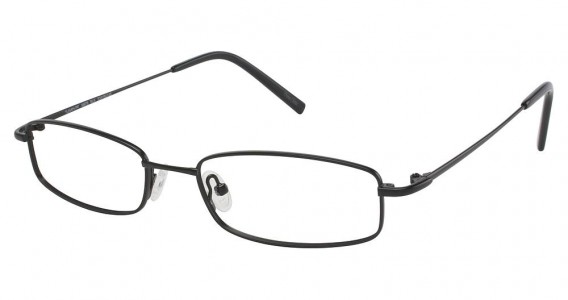 TuraFlex M870 Eyeglasses, SEMI MATTE BLACK W/BLK TIPS (BLK)
