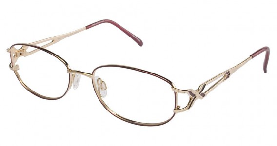 Tura 591 Eyeglasses, BURGUNDY/GOLD (BUR)