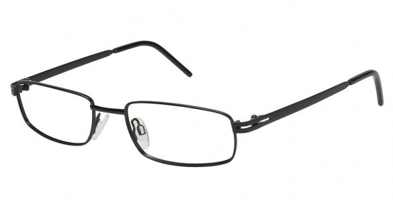 TuraFlex M862 Eyeglasses, SEMI MATTE BLACK/BLACK TIPS (BLK)