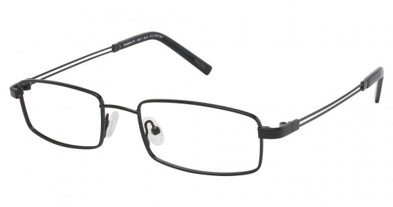 TuraFlex M871 Eyeglasses, SEMI MATTE BLACK W/BLK TIPS (BLK)