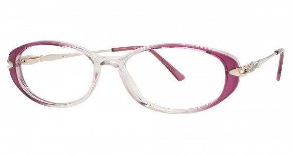 C by L'Amy C by L'Amy 515 Eyeglasses, C02 Purple/Gold