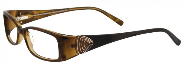 Takumi T9907 Eyeglasses, CLEAR MARBLED BROWN