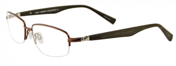 Greg Norman GN205 Eyeglasses, SATIN DARK CHOCOLATE