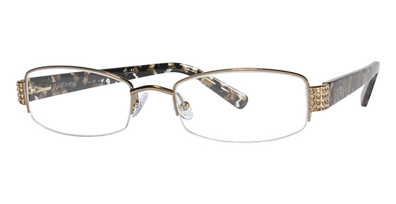 Dereon DOC 308 Eyeglasses, 001 Shiny Black w/ Black Diamond Stones