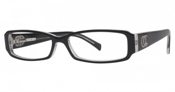 Oleg Cassini OCO325 Eyeglasses, 001 Black/ Crystal