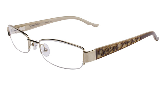 Oscar de la Renta ODLR 379 Eyeglasses, 718 Shiny Light Gold