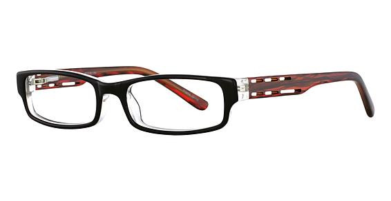 K-12 by Avalon 4050 Eyeglasses, Black Crystal/Red