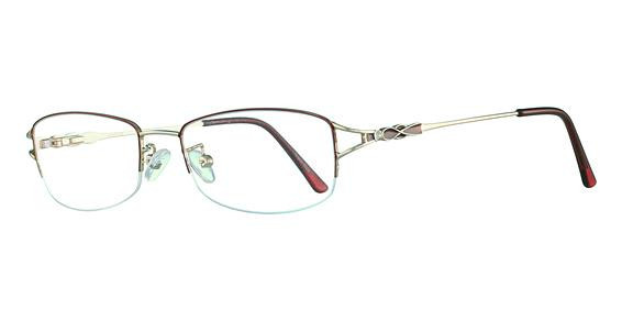 Avalon 5017 Eyeglasses, Crimson/Gold
