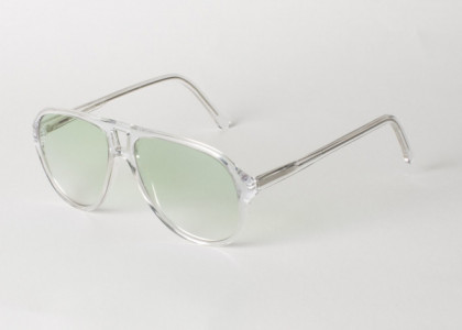 Shuron Sportivo Eyeglasses, Crystal w/ Gradient Green Lenses