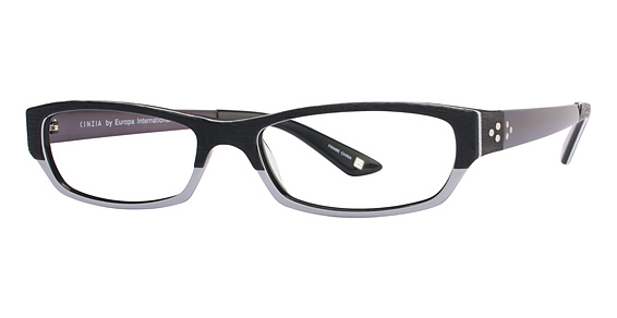 Cinzia Designs CIN-206 Eyeglasses, 3 Black/White