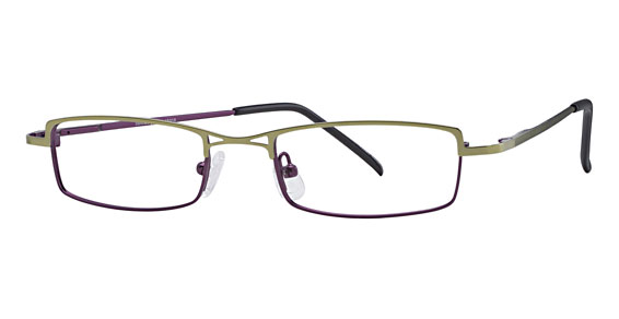 David Benjamin Sharp Eyeglasses, 3 S Matt Purple/Green