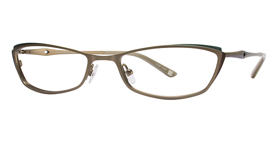 Cinzia Designs CIN-188 Eyeglasses, 3 Khaki/Teal/Brown