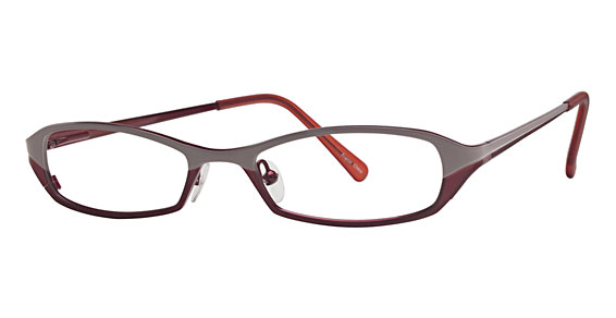 Cinzia Designs CIN-106 Eyeglasses, 2 Steel Grey/Ruby