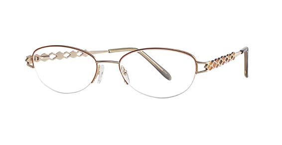 Cote D'Azur Glitz Eyeglasses, 1 Gold/Brown
