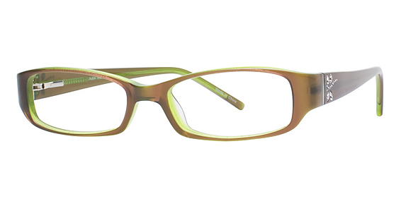 Adin Thomas AT-200 Eyeglasses, 2 Brown/Lime