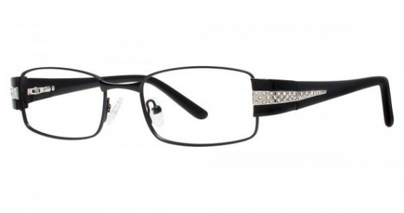 Genevieve SENSUAL Eyeglasses, Matte Black/Silver