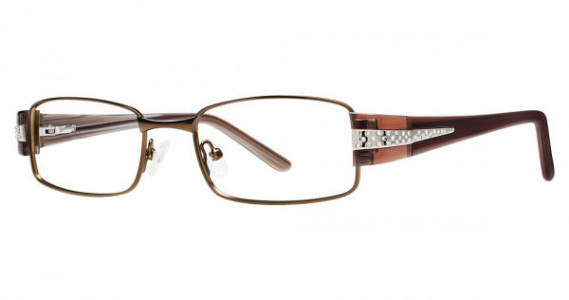 Genevieve SENSUAL Eyeglasses, Matte Brown/Gold