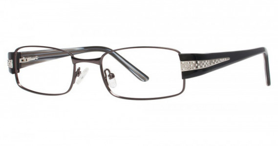 Genevieve SENSUAL Eyeglasses, Matte Gunmetal/Silver