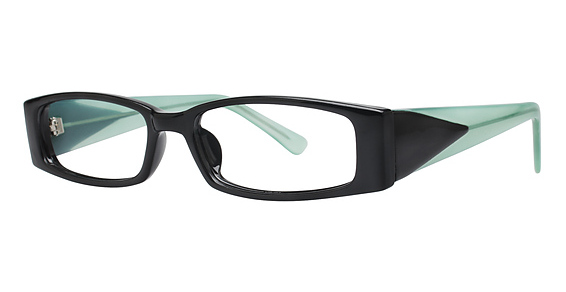 Modern Optical Popular Eyeglasses, Black/Blue