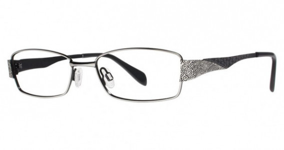 Genevieve Inspired Eyeglasses, matte silver/black