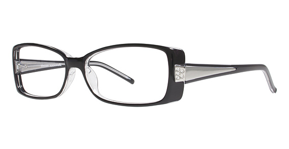 Genevieve SWAGGER Eyeglasses, Black/Crystal