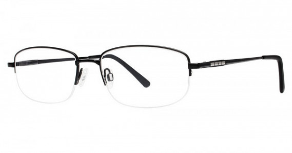 Big Mens Eyewear Club BIG JOHN Eyeglasses, Black/Silver