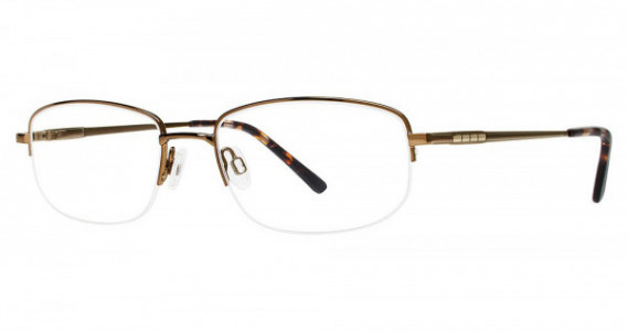 Big Mens Eyewear Club BIG JOHN Eyeglasses, Brown/Gold