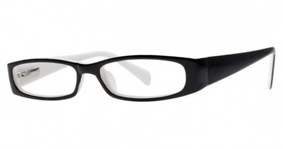 Modern Optical Peyton Eyeglasses, black/white
