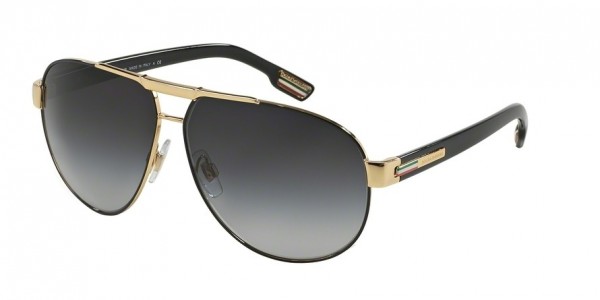 Dolce & Gabbana DG2099 GYM Sunglasses, 10818G GOLD/BLACK (BLACK)