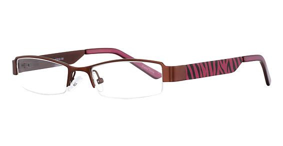 K-12 by Avalon 4064 Eyeglasses, Brown/Pink Zebra