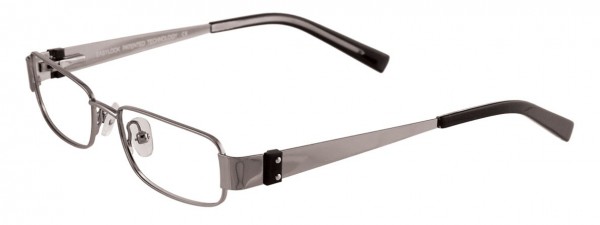 EasyClip EC200 Eyeglasses, SHINY SILVER AND BLACK