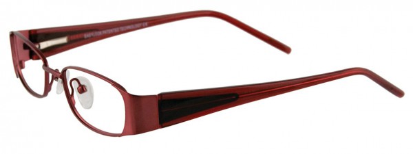 EasyClip EC199 Eyeglasses, SATIN RUBY RED