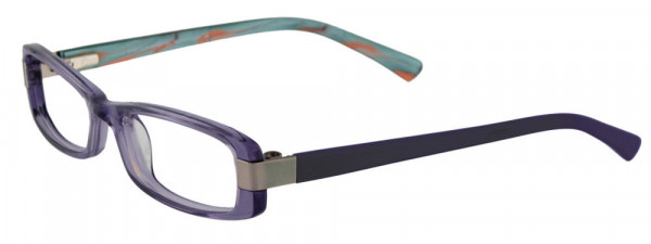 EasyClip EC190 Eyeglasses, 080 - Clear Violet & Silver
