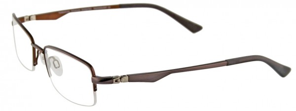 EasyClip EC213 Eyeglasses, MATT DARK GREY AND BROWN