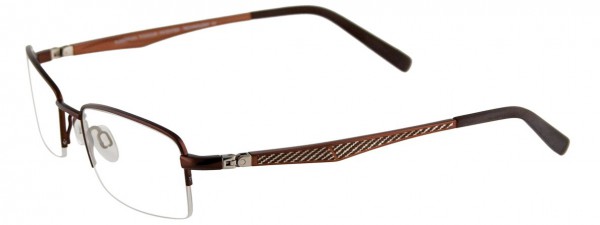 EasyClip EC214 Eyeglasses, SATIN CHOCOLATE AND SILVER