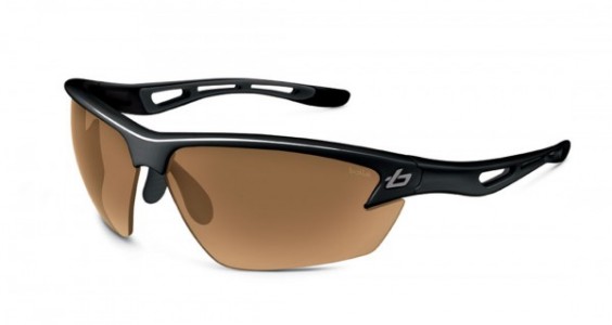 Bolle Draft Sunglasses, Shiny Black / EagleVision 2® Dark