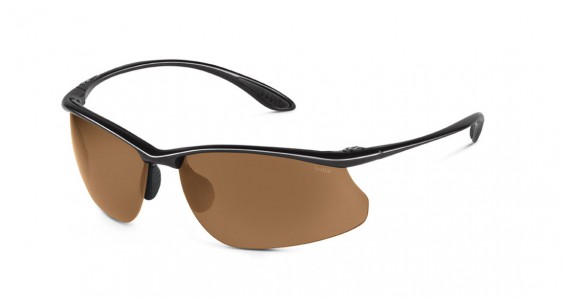 Bolle Kicker Sunglasses, Shiny Black / EagleVision 2 Dark